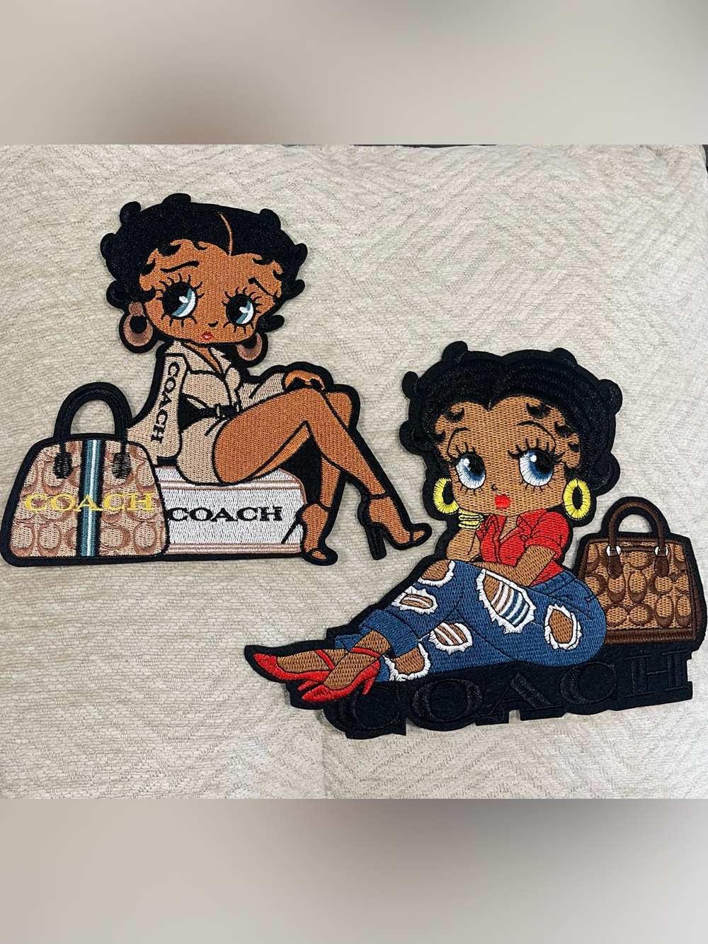 Large Custom Iron on Patch- Coach Betty Boop